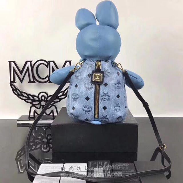 MCM女包 原單 吉祥物小兔子 Visetos印花塗層帆布 MCM單肩斜挎女包  mdmc1022